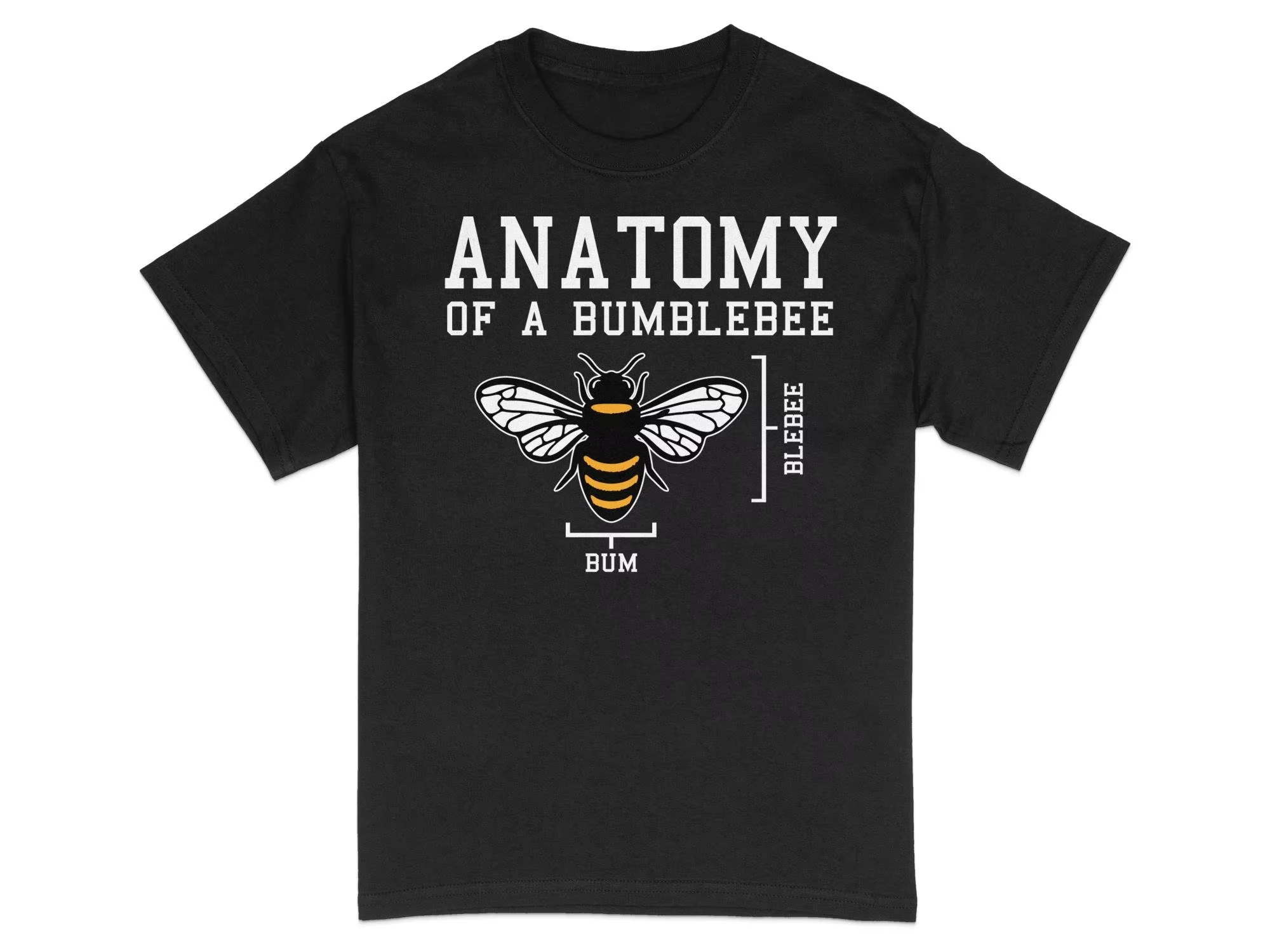 Image of Bumblebee Anatomy T-Shirt, lustiges Wissenschafts-T-Shirt, Entomologie-Shirt, lässiges Grafik-T-Shirt, Unisex-Bildungsshirt, Geschenk für Biologielehrer