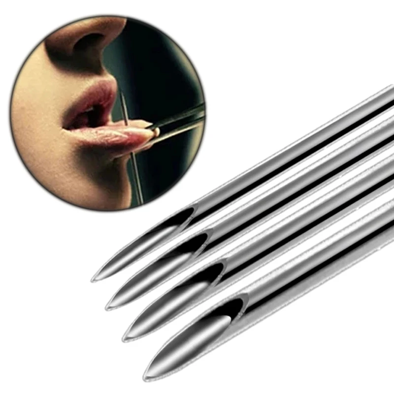 1/3/5Pcs aghi per Piercing monouso per il corpo ago medico per Kit di anelli per ombelico per labbra all'ombelico strumento chirurgico in acciaio