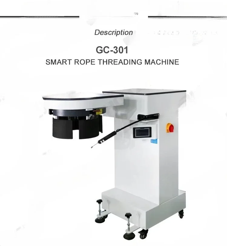 

Industrial automatic sewing machine for string arrangement