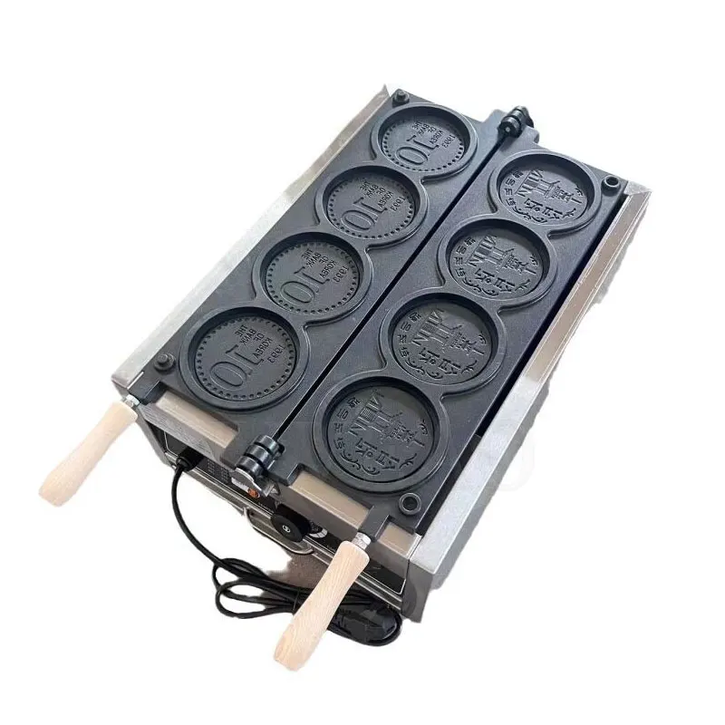 Commercial Round Machine Coin Waffle Maker Usa Japan Thailand The Republic Of Korea Arab The Philippines