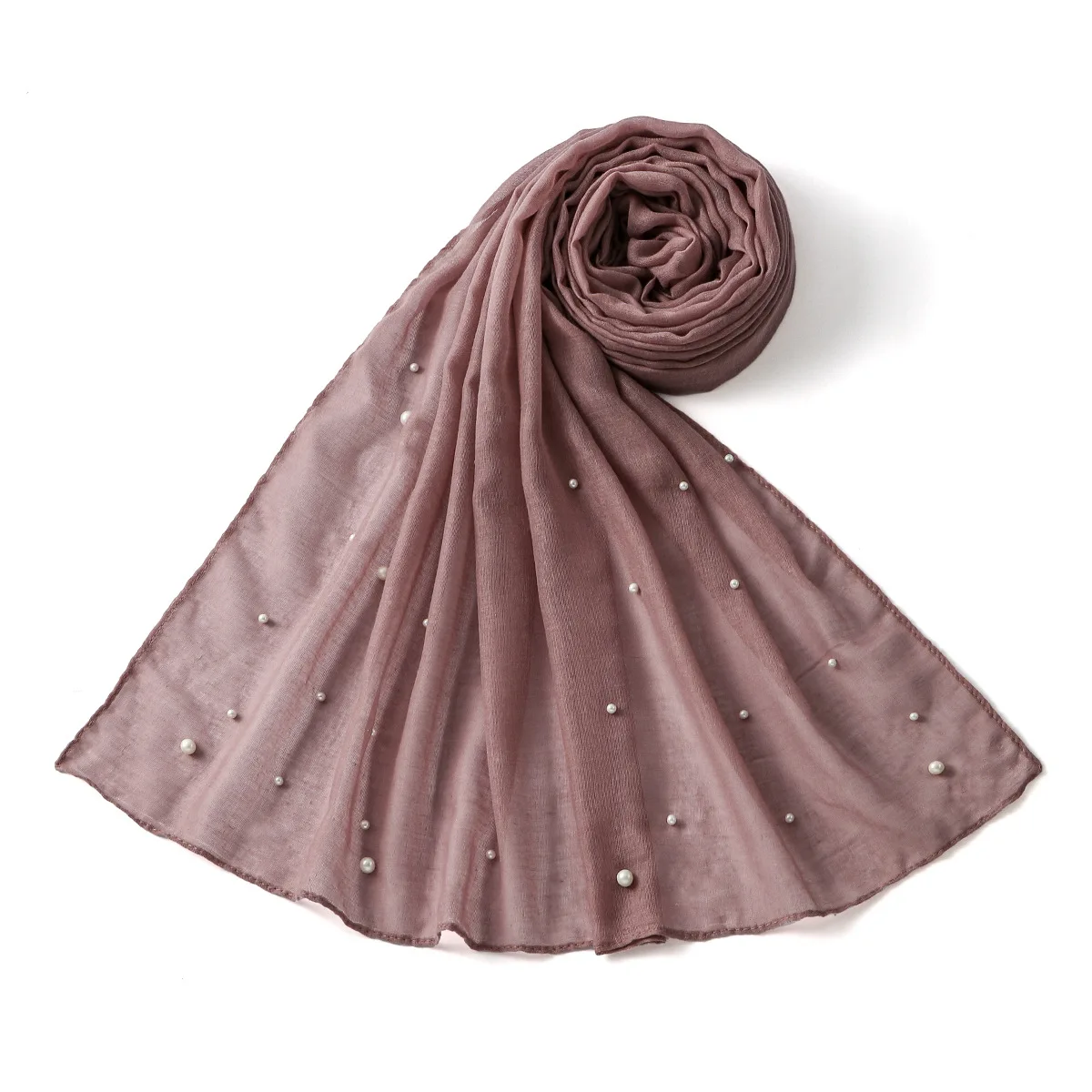 Neue Perlen Hijab Schal Frauen Muslimischen Hijab Luxus Perle Perle Schals Schal Frauen Langen Schal Schal Kopf Wraps Stirnband Neue