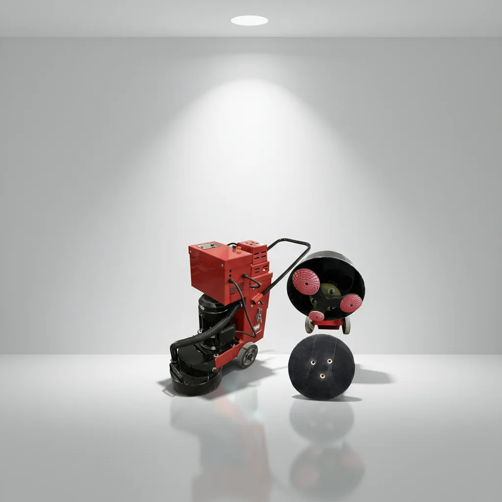 High Efficiency Walk-behind Small Epoxy Concrete Floor Grinding Machine With Dust  Grinder And Vacuum For Construction