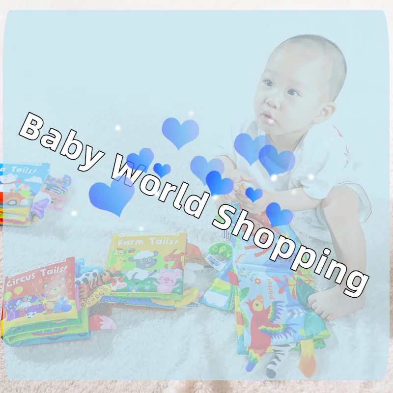 아기 장난감 만화 동물 꼬리 아기 천 책 교육용 링 종이 천 책 장난감 계몽 아기 장난감 0-12개월