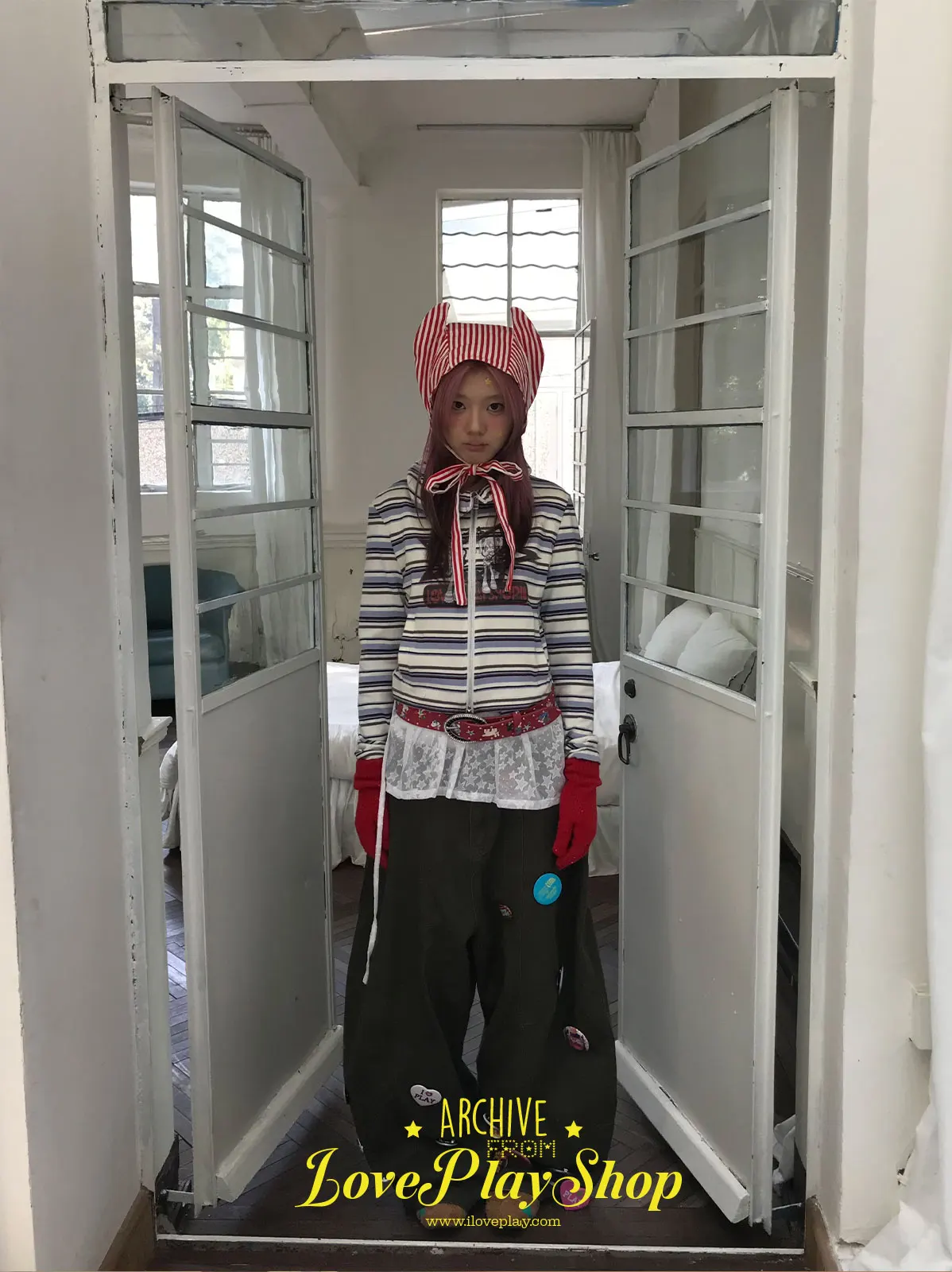 warm-red-striped-devil-horn-hat-cozy-cotton-cap-for-all-seasons-ex-faion-accory-by-loveplayop