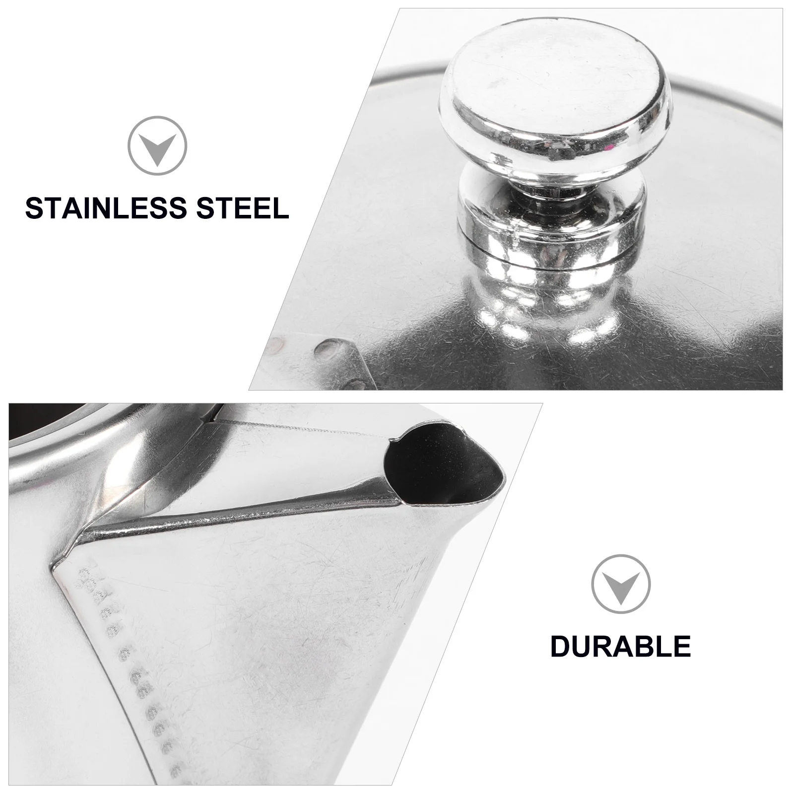 

Stainless Steel Cold Water Pot Food Grade Oil Can Kitchen Storage Bottle Soy Sauce Coffee Lightweight Ergonomic Handle