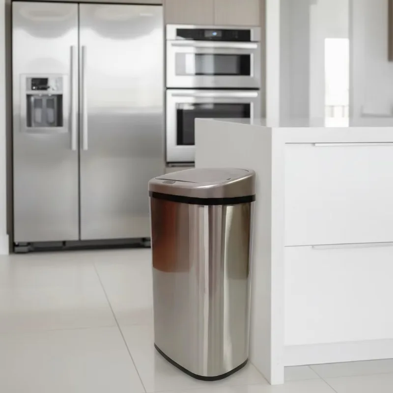 

Best-selling stainless steel 70-liter vertical induction smart trash can with lid