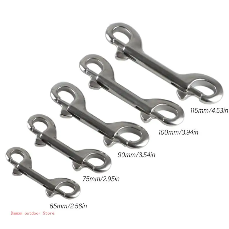 Double Ended Bolts Diving Hook Clip Stainless Steel Quickly Link Carabiner Enduring Scubas Triggers Clip Easy to Use