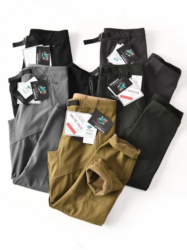 

Мужские брюки премиум-класса с начесом, свободного кроя, мягкие, для активного отдыха, ветрозащитные, водонепроницаемые, дышащие, осень-зима