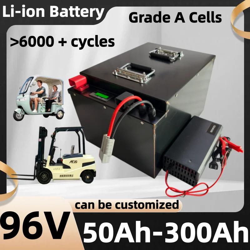 BMS 26S 96V Lithium Battery 50Ah 60Ah 80Ah 100Ah 120Ah 150Ah 200Ah 280Ah 300Ah Li-ion for 5KW 10KW 14KW Sightseeing Vehicle