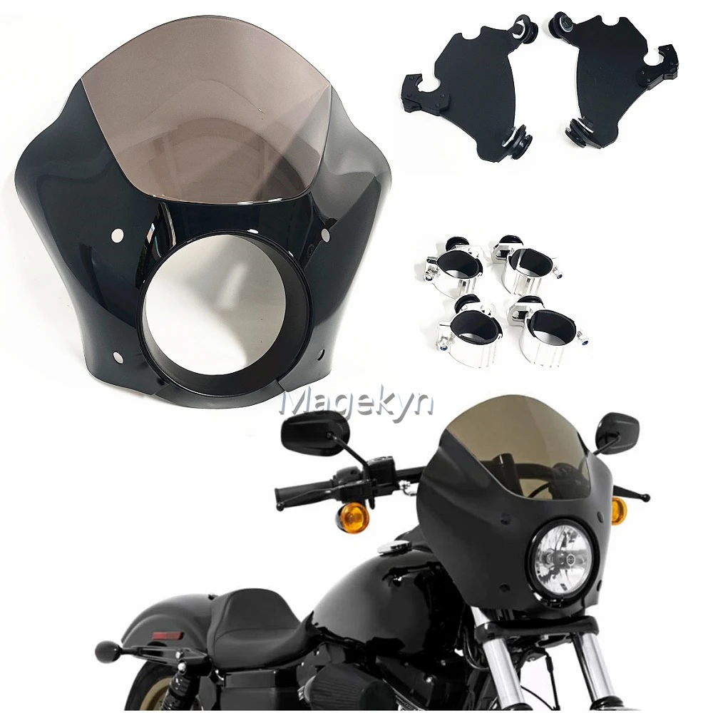 

Передняя перчатка мотоцикла фара обтекатель Крепление подходит для Harley Sportster XL 883 1200 48 72 Dyna Super Glide Low Rider