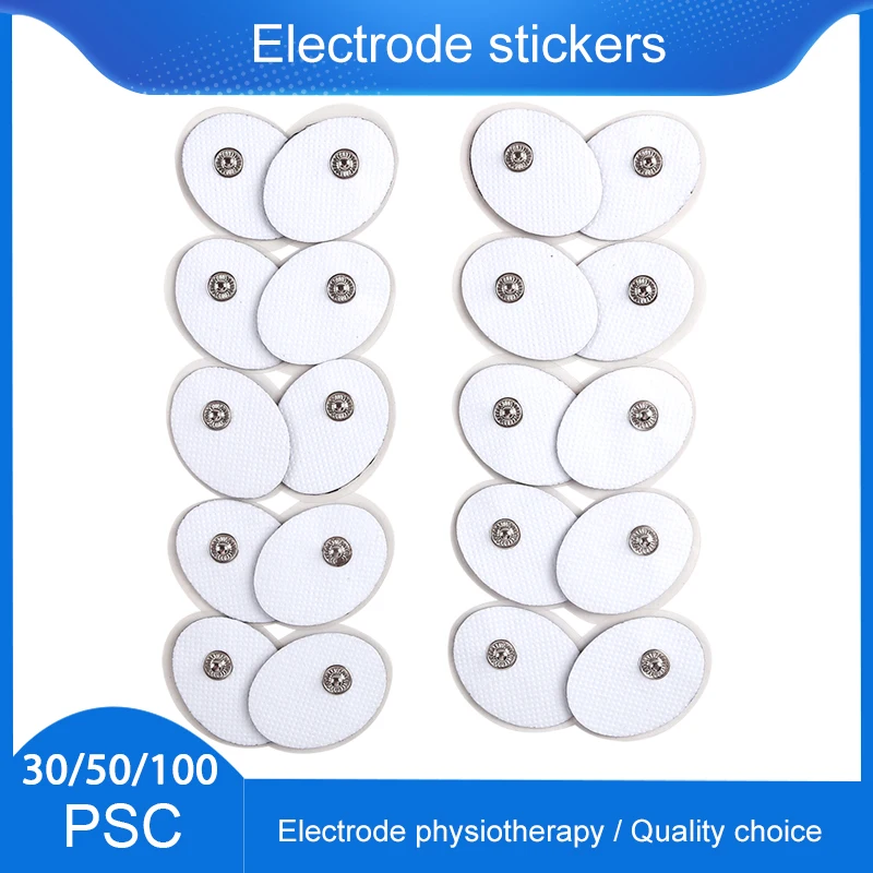 

30/50/100pcs Electrode Pad Patch Sticker for TENS Physiotherapy Adhesive Gel Massager Non-woven Muscle Stimulator Pads