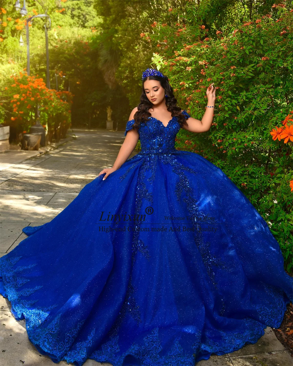 

Princess Ball Gown Quinceanera Dress With Lace Applique Beading Mexico Corset Sweet 16 Birthday Off Shoulder Vestidos De 15 Años