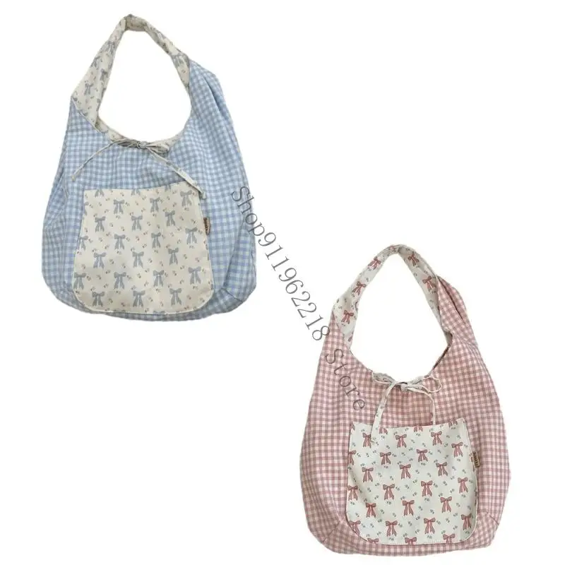 

Aesthetic Canvas Toted Bag with Inner Pocket for Women Girls Reusable Grocery Cloth Bag with Pattern for Shopping, Gym 066F