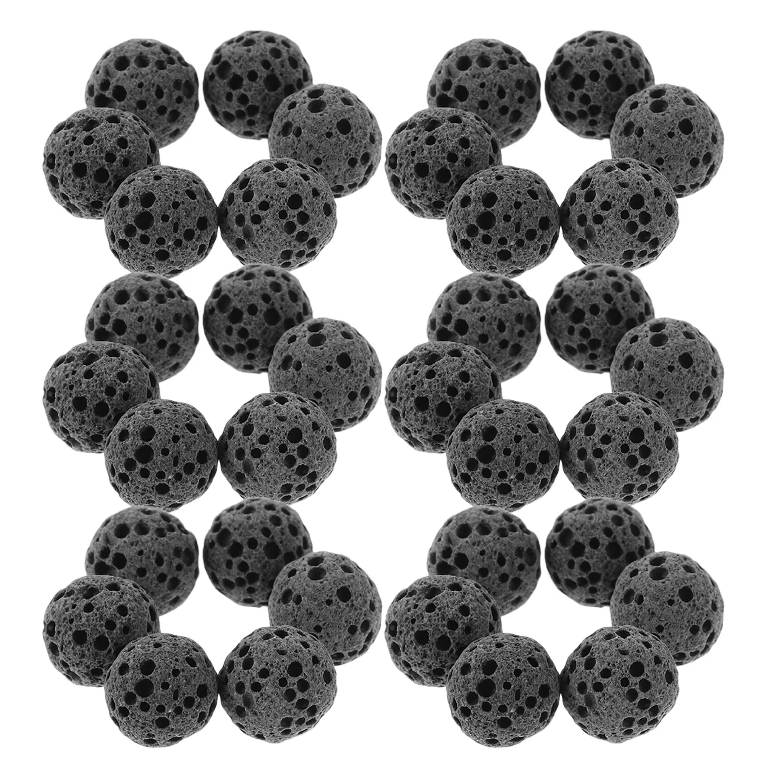 1 paquete de piedras de lava redondas, piedras de lava vulcánica, cuentas difusoras de aceites esenciales para decoración del hogar, sala de estar, oficina, 6mm