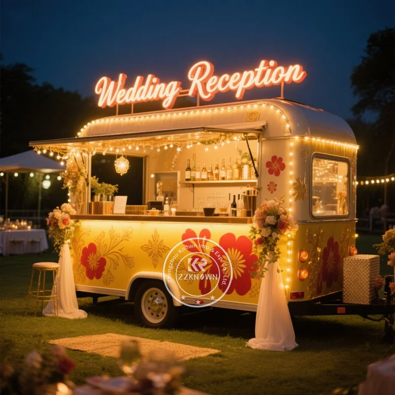 Multi-Function Mobile Food Truck - Fast Food Snack Ice Cream Coffee Bakery Hot Dog Stand for Factory & Store