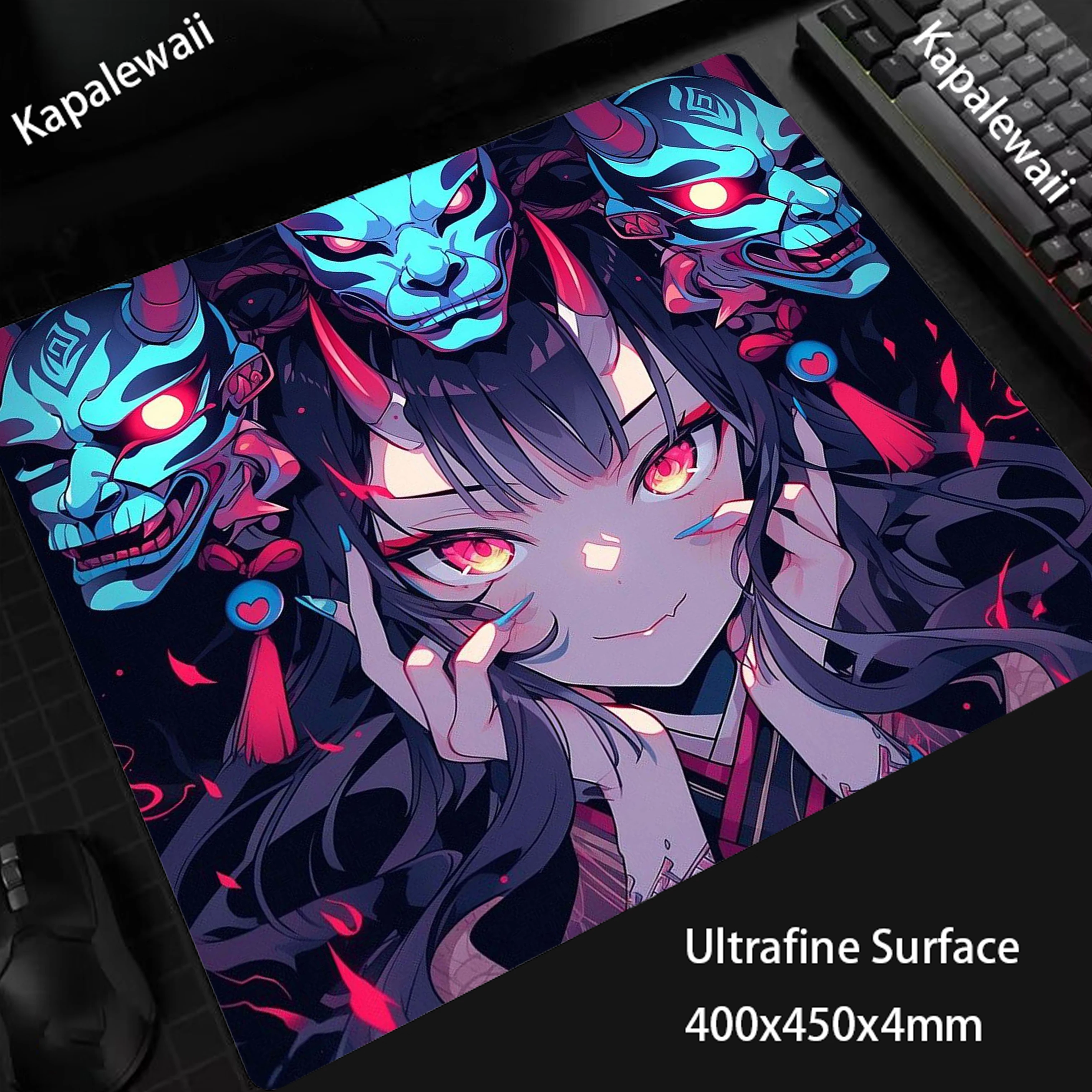 

Gaming Mouse Pad Anti-slip Gamer Desige Mousepad Computer Desk Mat Small Mask Girl Mouse Mat Rubber Keyboard Pads 450x400mm