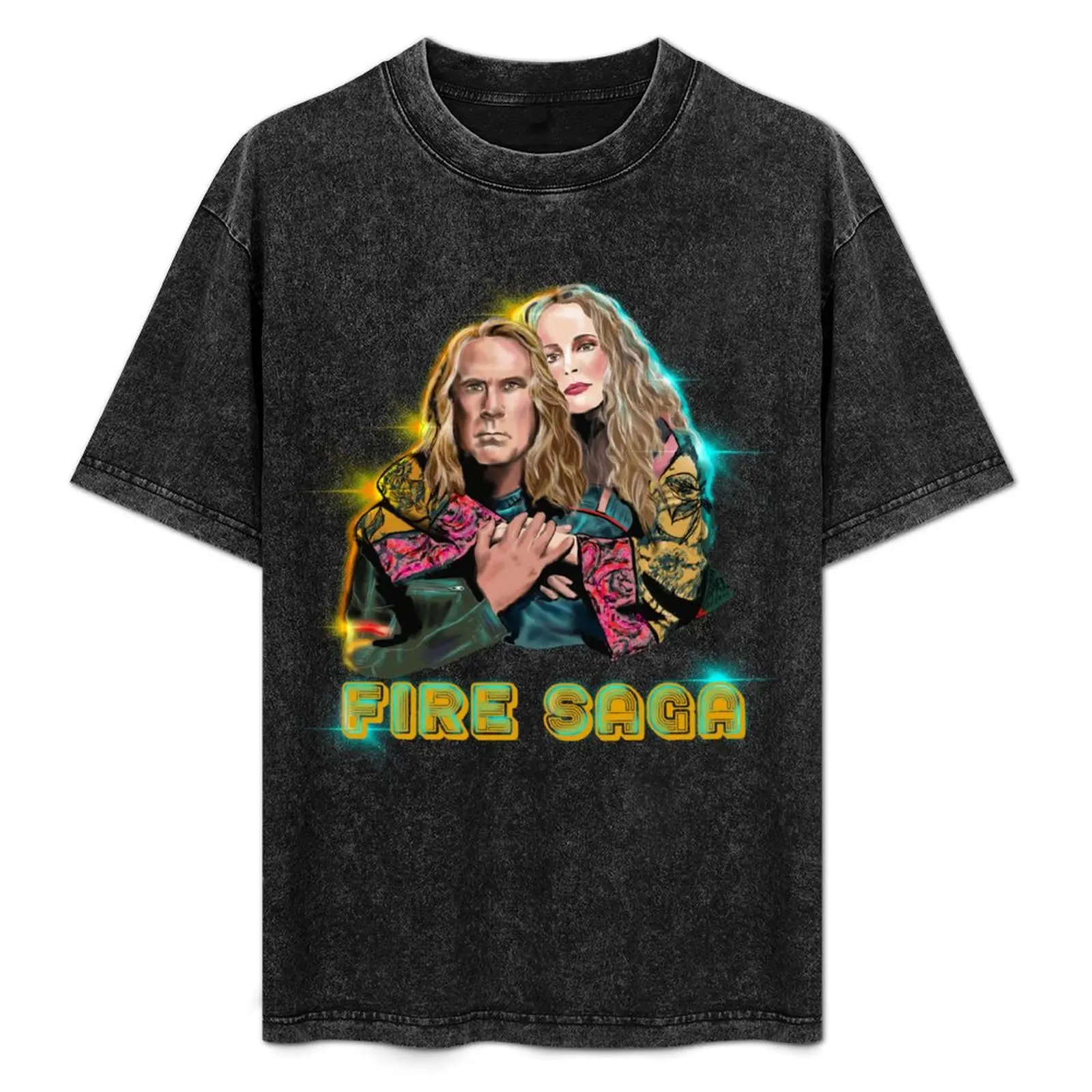 

Eurovision IcelandFire Saga Lars and Sigrit ferrell T-Shirt funny t shirts dark humor t shirts for man cotton soft T-Shirt