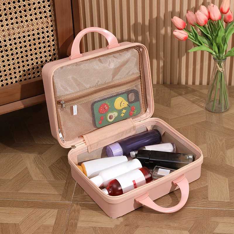 Valigia da viaggio da 14 pollici borsa da viaggio per cosmetici portapacchi portapacchi a mano per valigia da cabina da donna Mini imbarco leggero