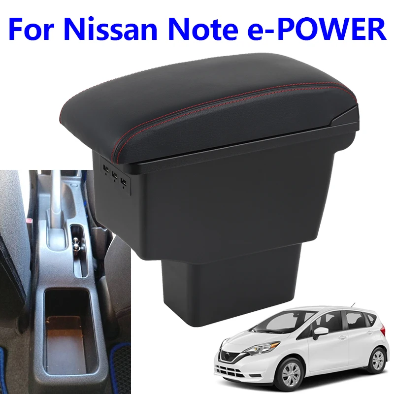 

Armrest For Nissan Note E-POWER Interior Center Console Storage Box with USB 2016 2017 2018 2019 2020 Car Interior Accessories