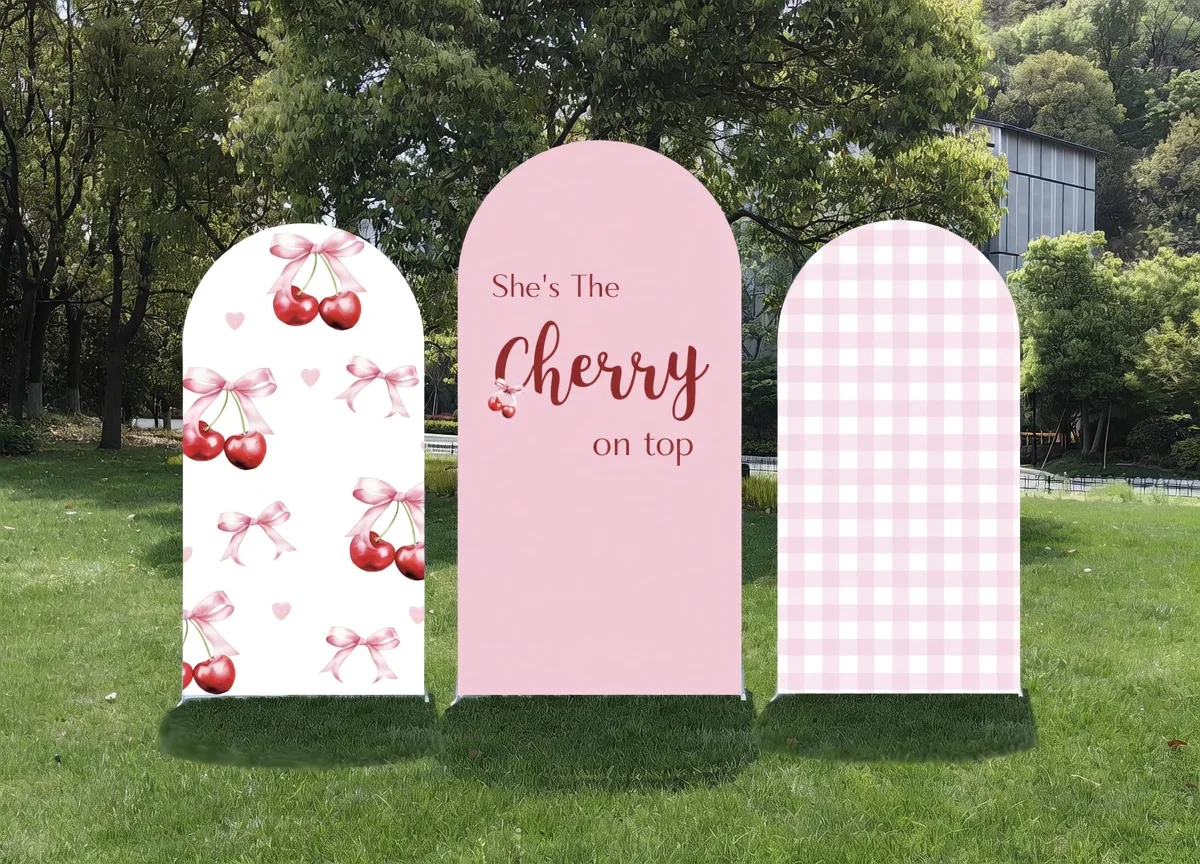 

Двусторонний фон-арка с розовым клетчатым узором «Она — звезда» для детского дня рождения и вечеринки в честь рождения ребенка