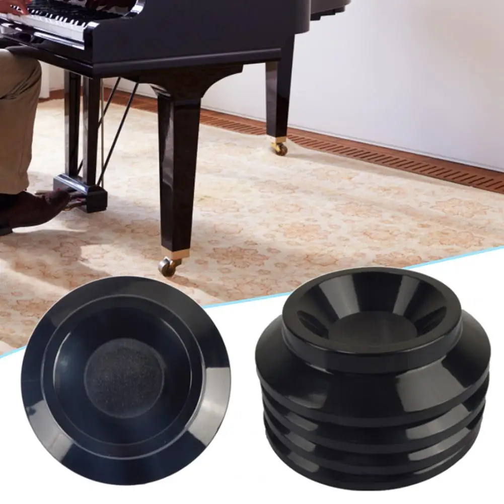 1 Set Piano Caster Mats Non-slip Piano Floor Protectors Pads Antiskid Vertical Piano Caster Cups Mats for Home