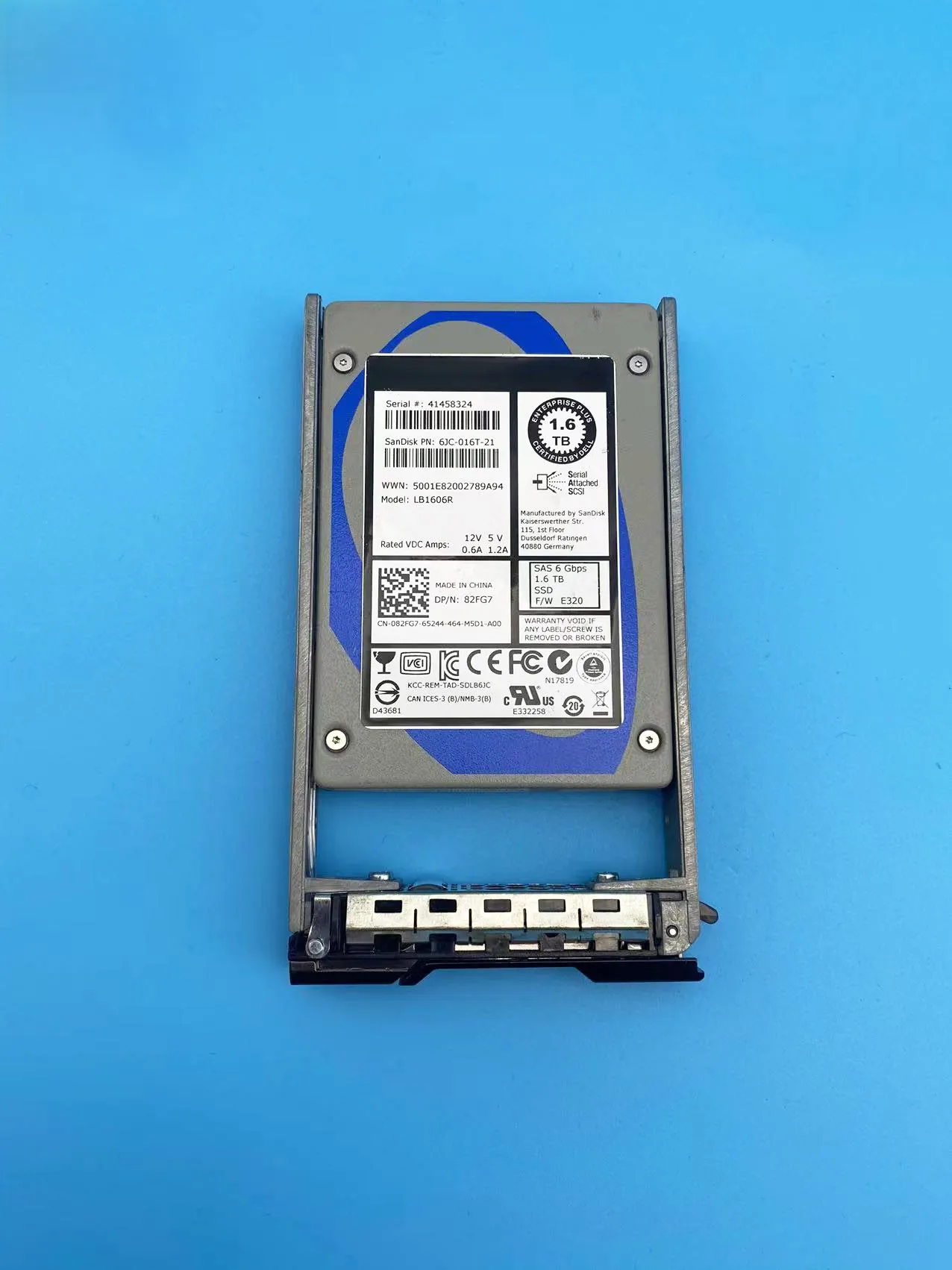 6JC-016T-21 82FG7 1.6TB hard disk