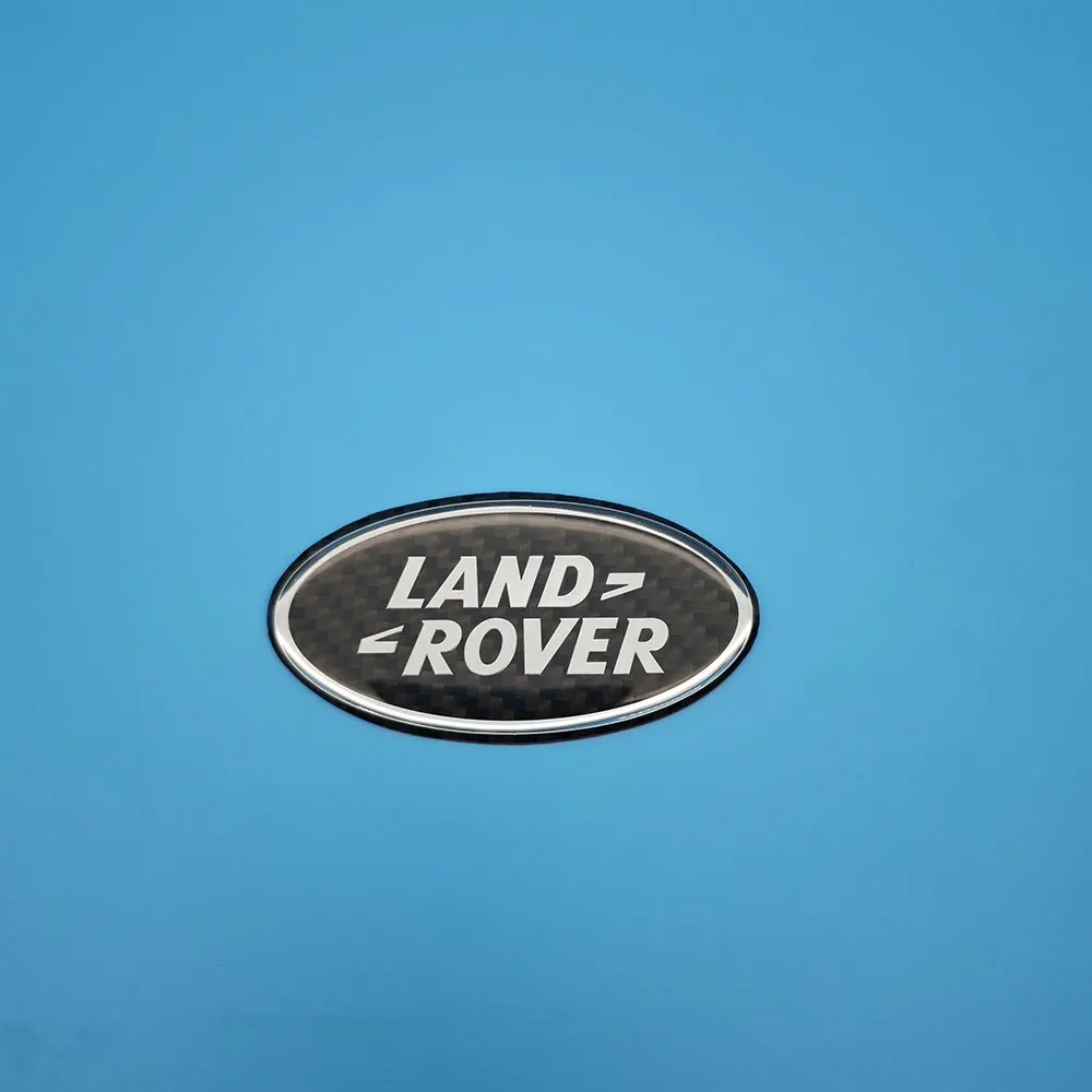 3D Carbon LAND ROVER Logo Range Rover Emblem Sticker Car Front Grille Rear Trunk Badge Land Rover Discovery Defender Accessories