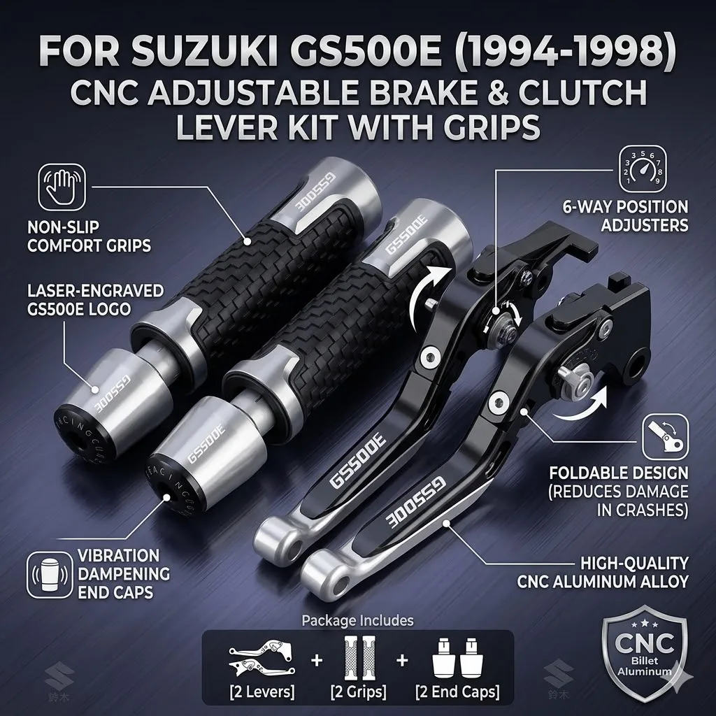 

For SUZUKI GS500E GS 500E GS500 E 1994 -1998 Motorcycle Brake Clutch Levers Handlebar Grips Handle Bar Grip Ends Accessories