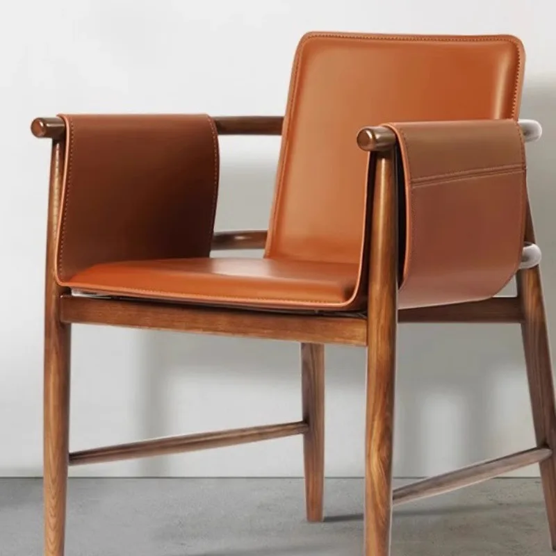 Ash wood solid wood dining chair