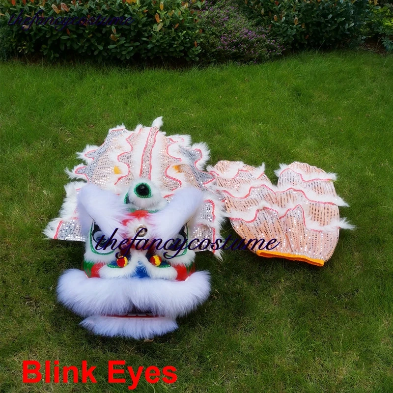 

Blink Eyes 14 inch Lion Dance Mascot Costume Cosplay Kid Children 5-12 Age Cartoon Props Halloween Christmas Carnival Festival