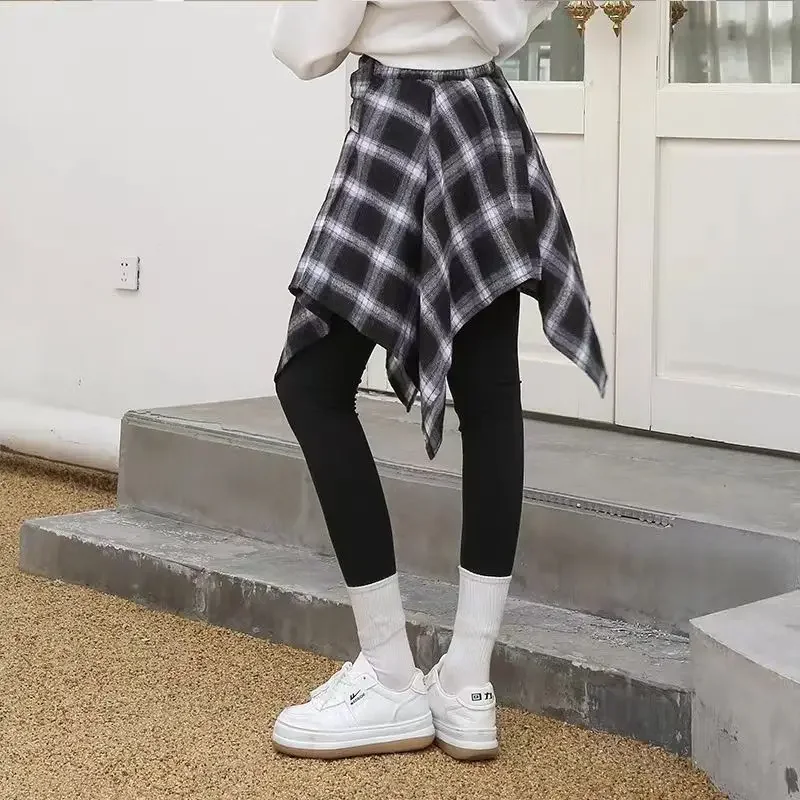 Plaid Skirt Women Pleated Lace-up Tie Mini Skirt Y2k Streetwear Harajuku Vintage Irregular Sports Street Women Fart Curtain