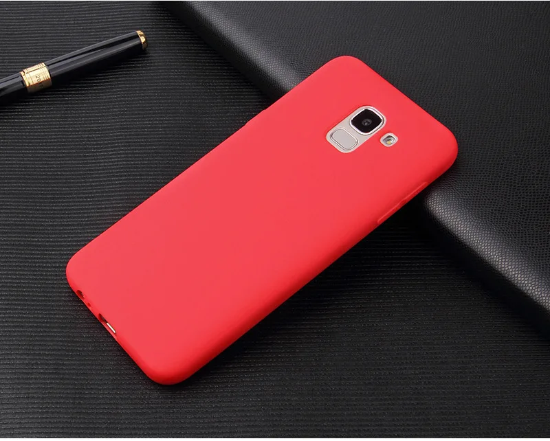 Matte Case For Samsung Galaxy A6 A8 Plus J6 J8 2018 J4 Plus 2018 S8 S9 S10 S20 Plus S20 Ultra Soft Candy color Silicone Cover