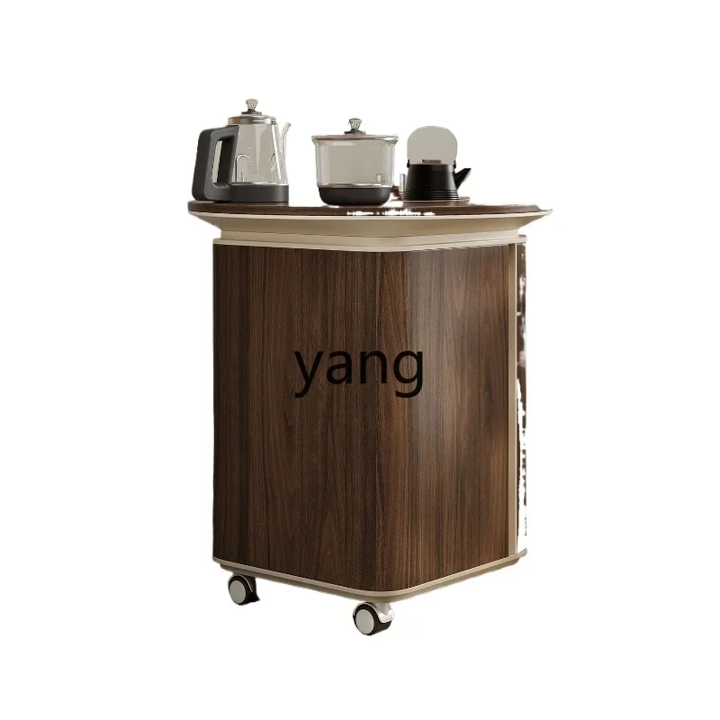 

ZL movable tea table balcony small tea cart table and chair combination leisure cart mini bar