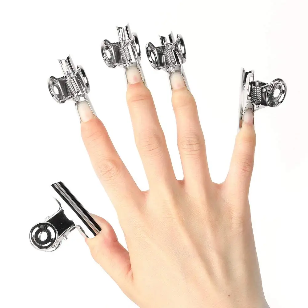 Fotografia 5: Clipes de curva c de aço inoxidável, 5 peças, ferramenta multifuncional de clipes de beliscar unhas, para pontas de unhas de extensão de unhas