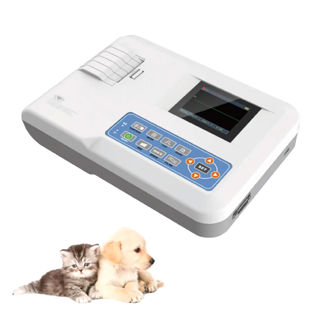 High-resolution Thermal-array Single Channel veterinary Electrocardiograph ECG