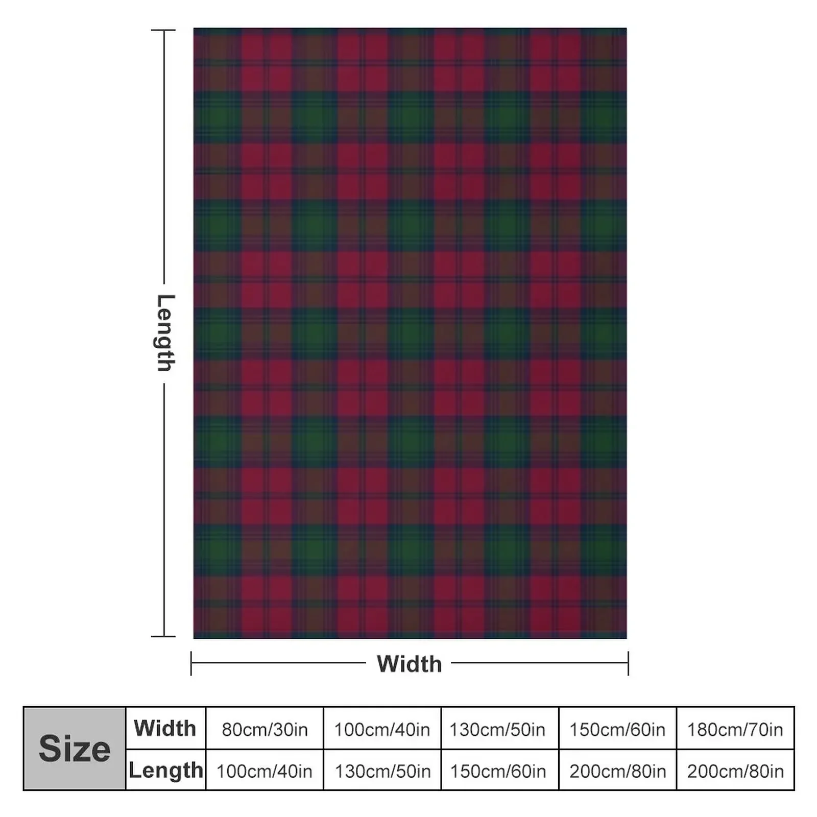 Clan Lindsay Tartan Throw Blanket Flannel Fabric Loose Summer Beddings Blankets