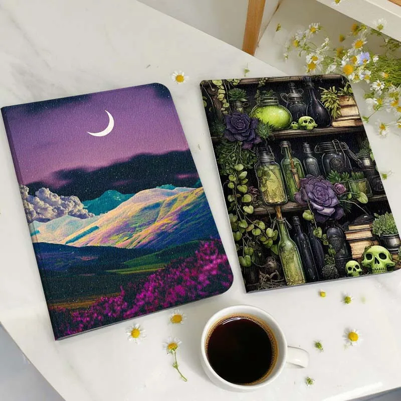 

Starry Moon Mountain Flower Gift Tablet Case For Huawei Honor MatePad MediaPad Air 5 6 7 11 V6 V7 V8 V9 X9 X8 T10 T10s C5e T5