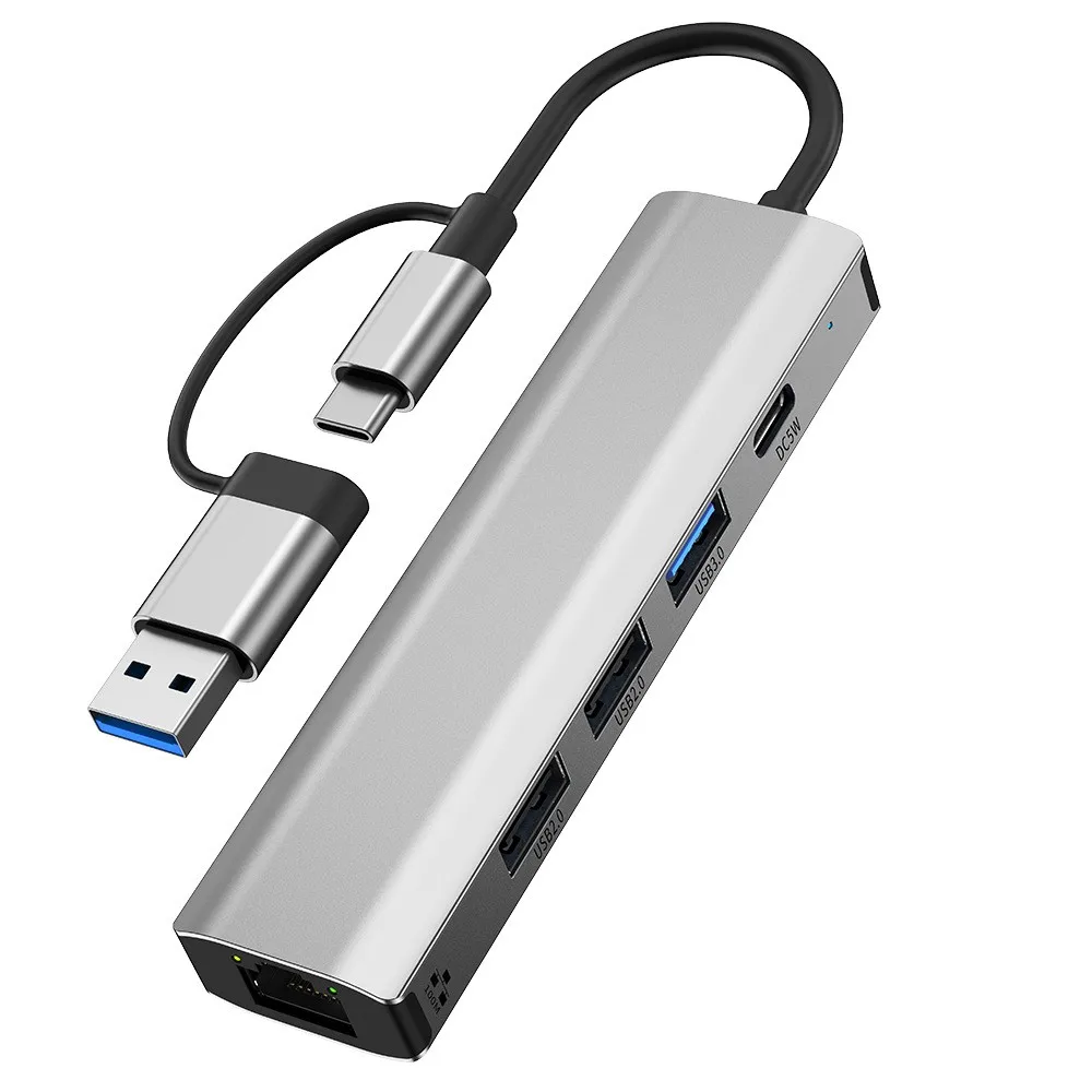USB C HUB USB-C Multiport Adapter Type C 3.1 USB 3.0 Data Transfer Gigabit Ethernet RJ45 1000Mbps Splitter for MacBook Pro Air