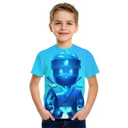 Stumble Guys Tshirt Kids 3D Printed Children Clothing Harajuku Cartoon Tees Casual Fun Top Clothing Girls Boys Tshirt 2024