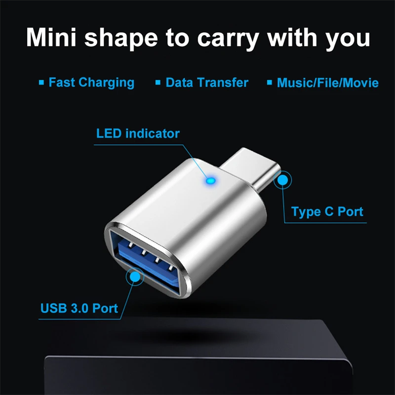 NNBILI USB 3.0 To Type C Adapter OTG To USB C USB-A To Micro USB Type-C Female Connector For HUAWEI Samsung Xiaomi POCO Adapters