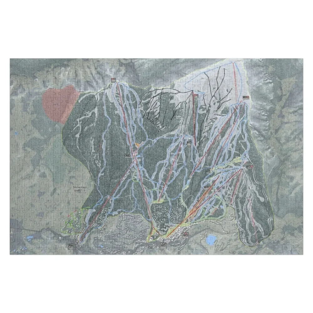 

Snowmass Resort Trail Map Jigsaw Puzzle Jigsaw Custom Custom With Personalized Photo Puzzle