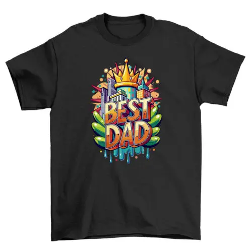 

Футболка Best King Dad-забавная и регламентная! 100% хлопок, забавная футболка для лучшего папы