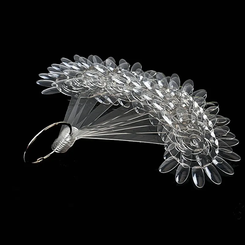New Arrive 120pcs False Nail Tips Clear Nail Gel Polish Display Board Acrylic Practice Fan Stickers Wheel Nail Art Beauty Tools - 图片 3