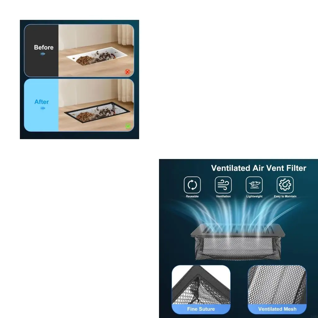 

6PCS Carbon Steel Vents Guard for 4X10 Inch Airflows Systems Debris Prevention