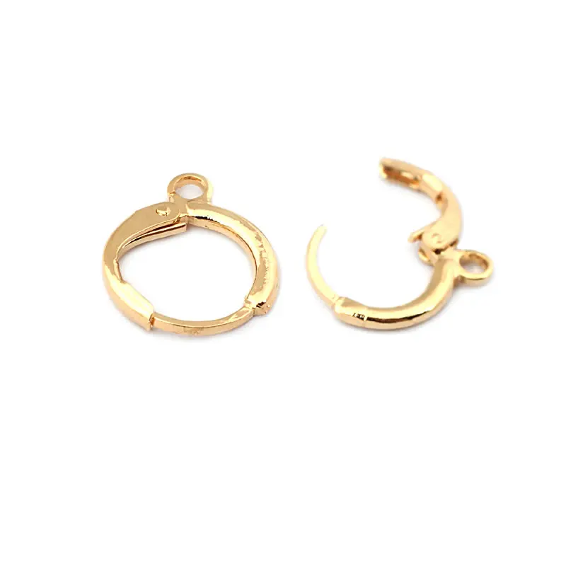 18K Gold Color Brass Round Rectangle Loop Earrings Hoops Earrings High Quality Diy Jewelry Findings Accessories Making Supplies