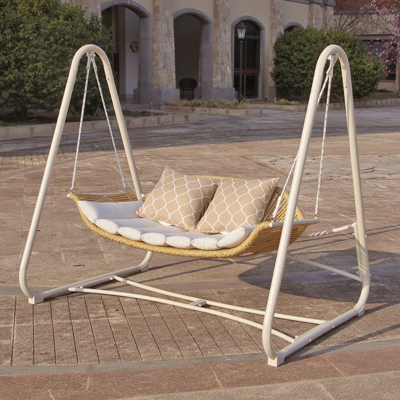 Wood Bench Swing Terrace Rame Backyard Canopies Patio Swings Nest Accessories Haas Jardin Exterior Outdoor Furniture