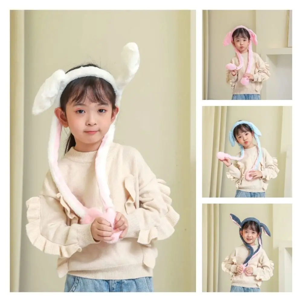 

Cute Ears Headband Moving Soft Jumping Up Headband Funny Toy Girls Cartoon Kawaii Plush Toys Gift for Adult Kids