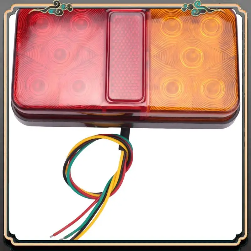 M45K-2Pcs Car LED Trailer Tail Light 12V-80V Truck Side Light 10LED Truck Turn Signal Light For Truck Boat Pickup RV UTV