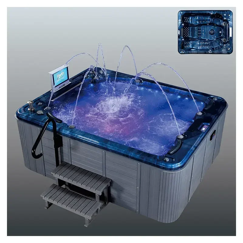 Hot sales Marble Massage Black Bubble Bathtub