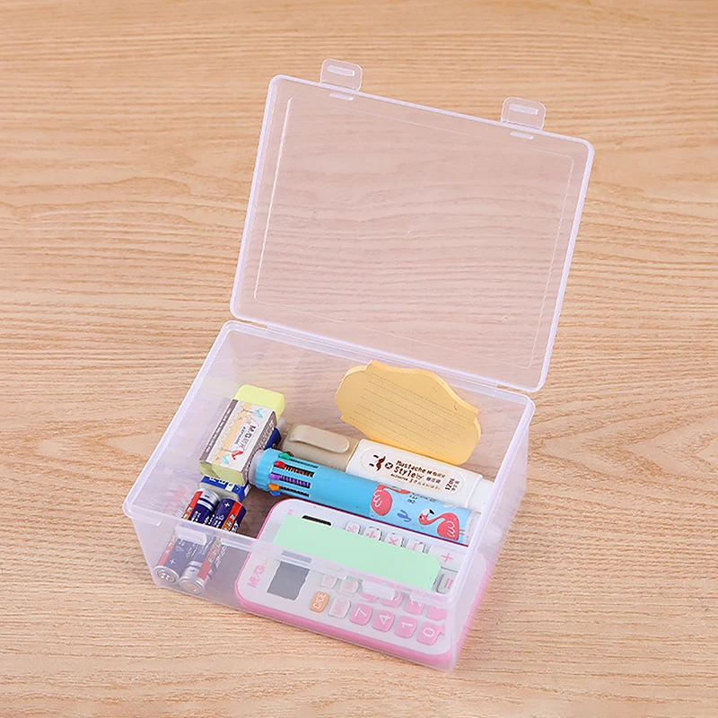 Mini Storage Box Clear Lidded Small Plastic Box For Parts Tools Storage Box Jewelry Display Case Beads Container